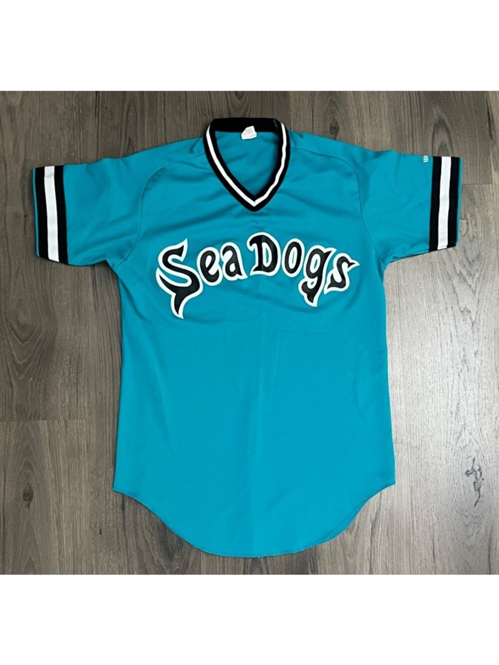 Vintage 90s Portland Sea Dogs Wilson Jersey Shirt Made in USA Large Marks